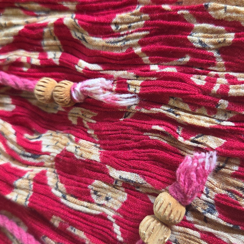Red Boho Maxi Skirt - Picture 3 of 6
